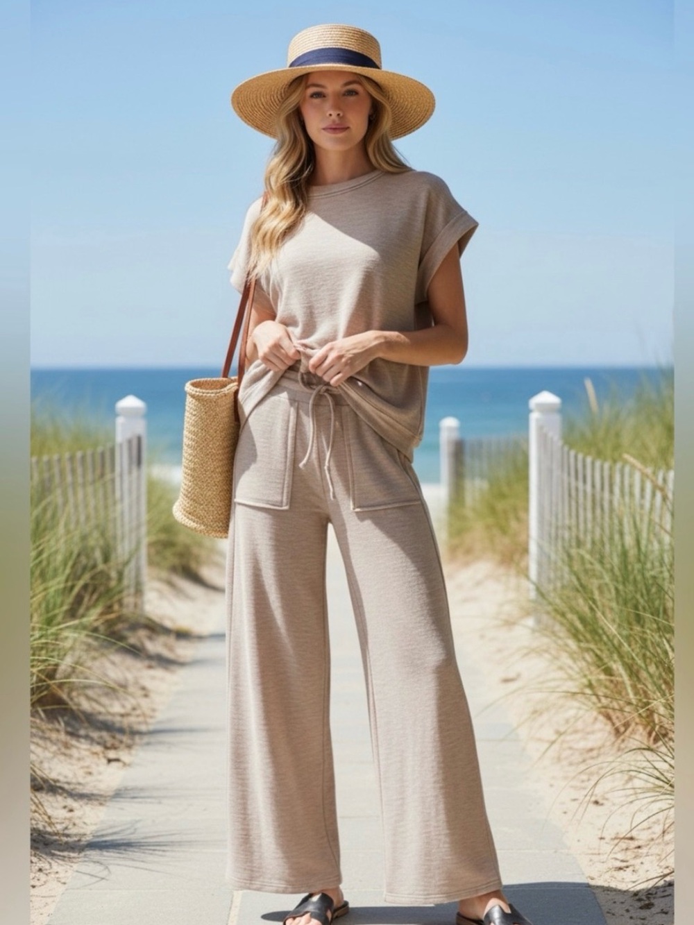 Zenana Soft Knit Lounge Set Size Medium